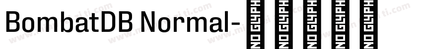 BombatDB Normal字体转换